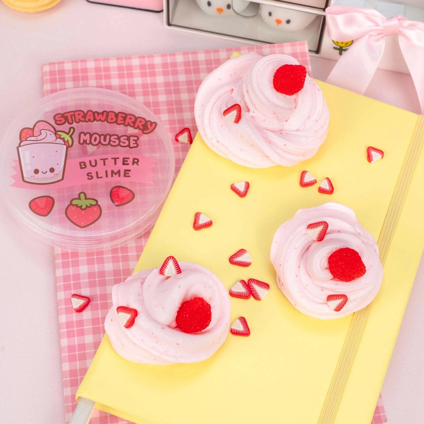Strawberry Mousse Fluffy Butter Slime Kawaii Slime Company Lil Tulips