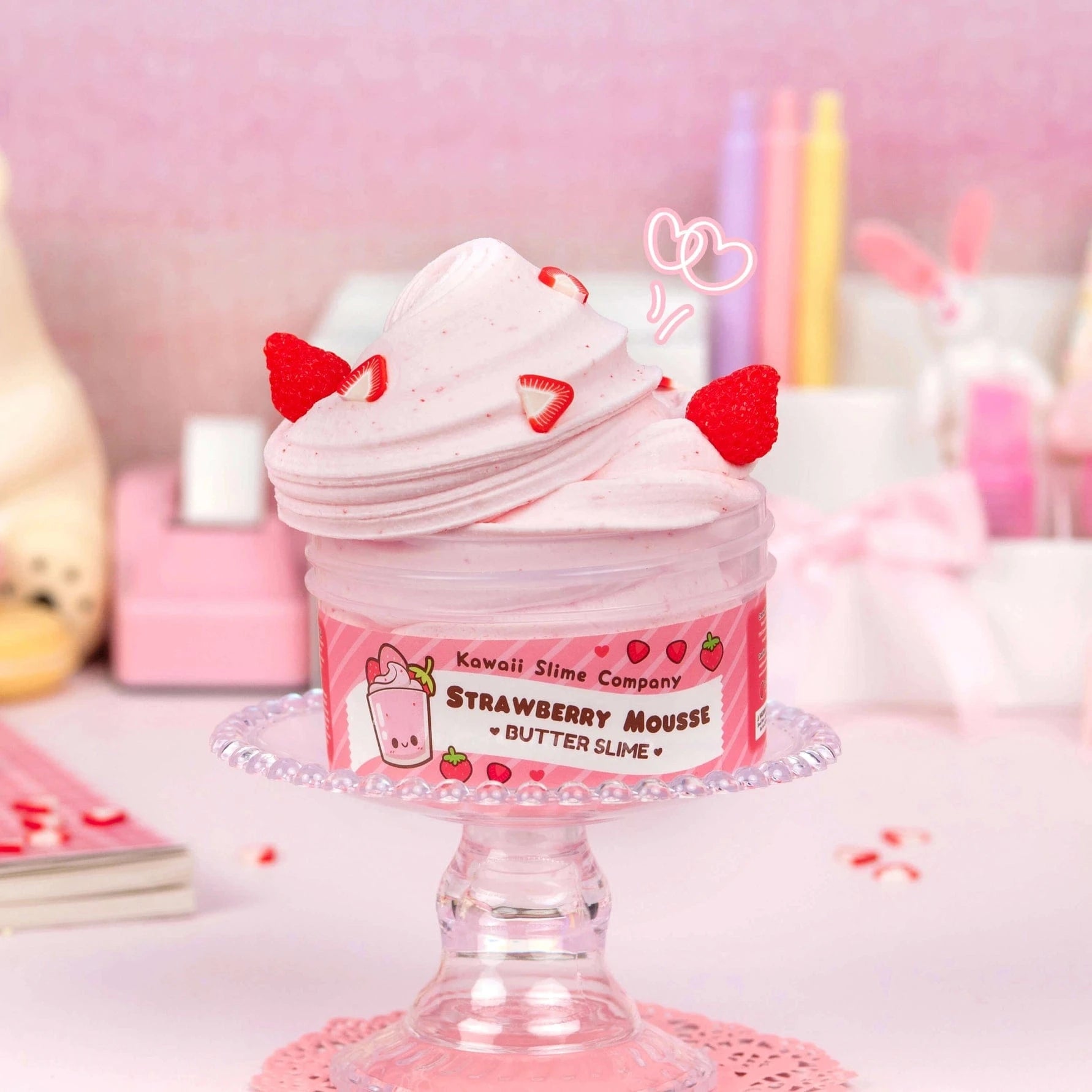 Strawberry Mousse Fluffy Butter Slime Kawaii Slime Company Lil Tulips