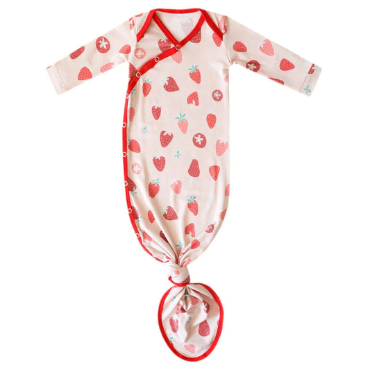Strawberry Newborn Knotted Gown Copper Pearl Lil Tulips