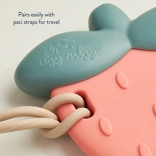 Strawberry Sweetie Rattle™ Itzy Ritzy Pacifiers & Teethers Lil Tulips
