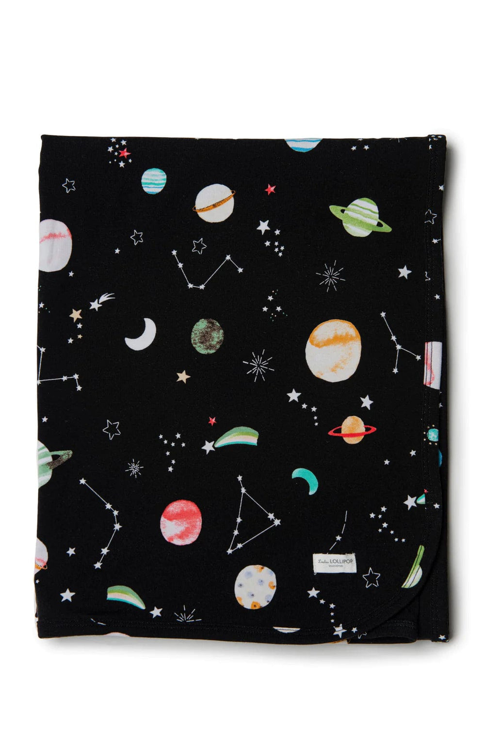 Stretch Knit Blanket - Planets LouLou Lollipop Lil Tulips