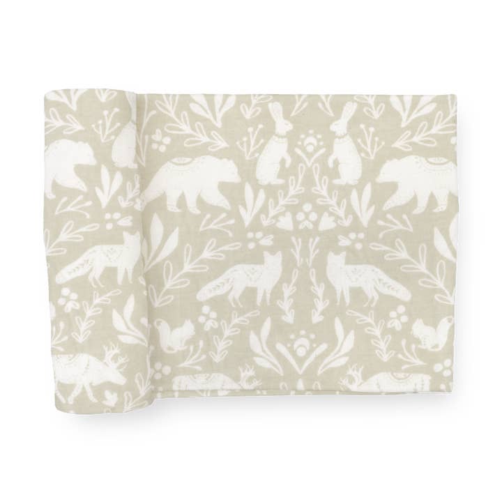 Stretch Knit Swaddle Blanket - Folk Fauna Default Little Unicorn Lil Tulips