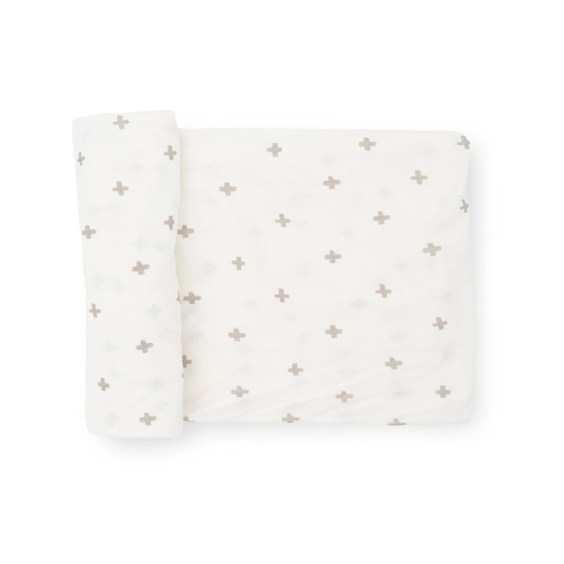 Stretch Knit Swaddle Blanket - Grey Cross Little Unicorn Lil Tulips