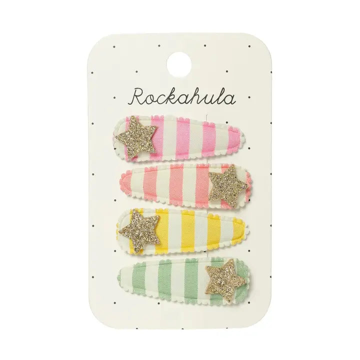 Stripy Star Fabric Clip Set Rockahula Kids Lil Tulips