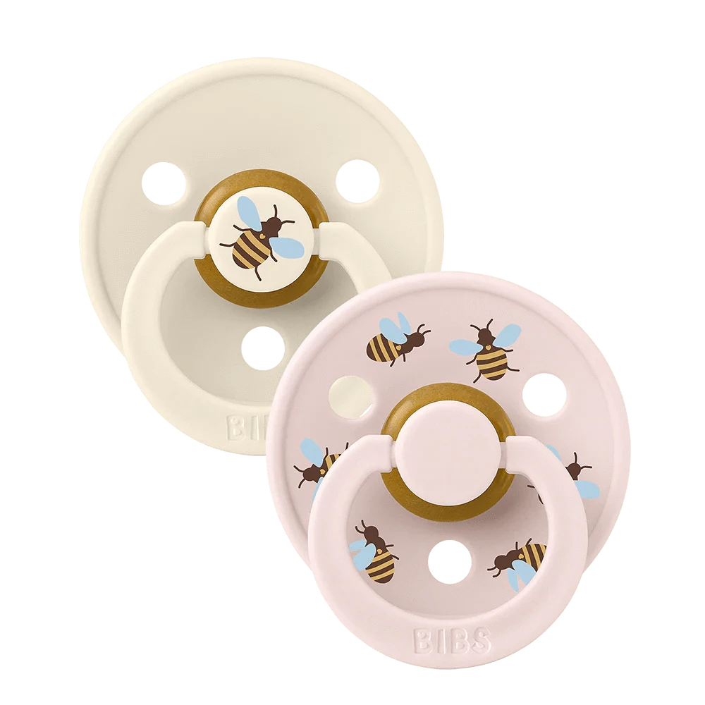 STUDIO Colour 2 PACK Bumblebee - Ivory/Petal Bibs Pacifier Lil Tulips