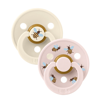 STUDIO Colour 2 PACK Bumblebee - Ivory/Petal Bibs Pacifier Lil Tulips