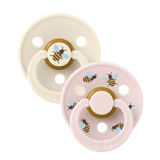 STUDIO Colour 2 PACK Bumblebee - Ivory/Petal Bibs Pacifier Lil Tulips