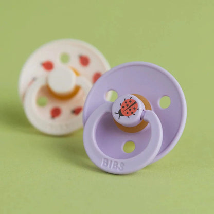 STUDIO Colour 2 PACK Ladybug - Blush/Sand Bibs Pacifier Lil Tulips