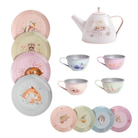 Suitcase - Tea Party Metal Set The Rosalies Moulin Roty Lil Tulips