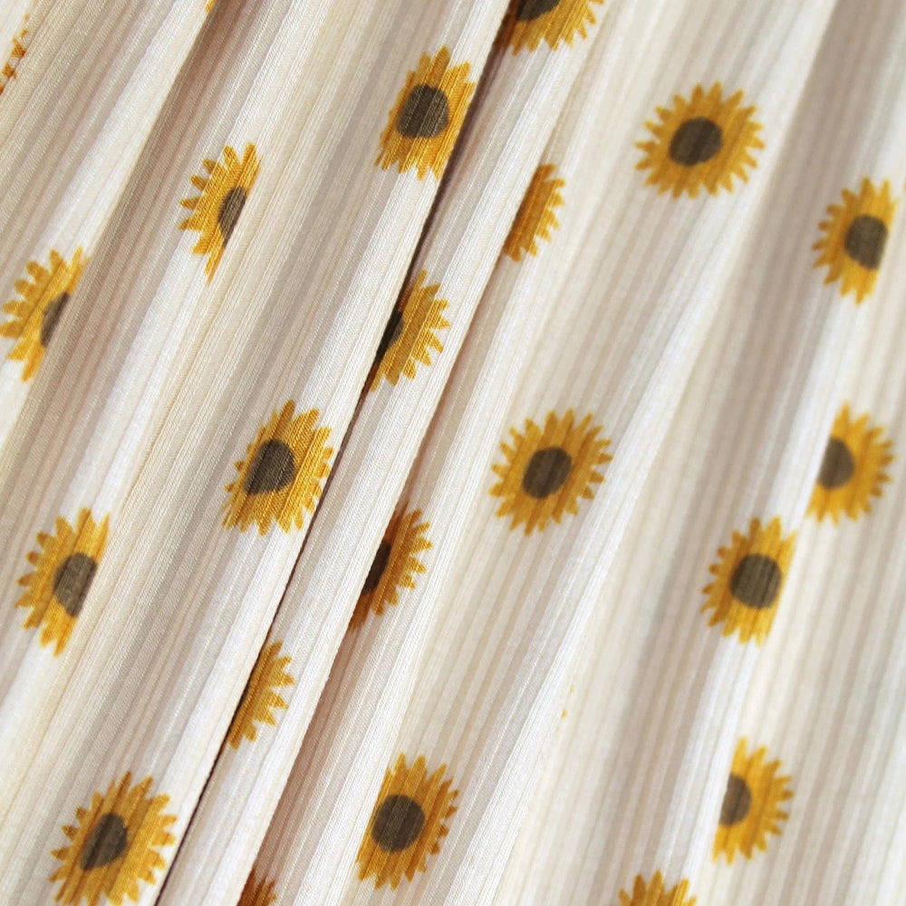Sunflowers Ribbed Zip Romper Brave Little Ones Lil Tulips