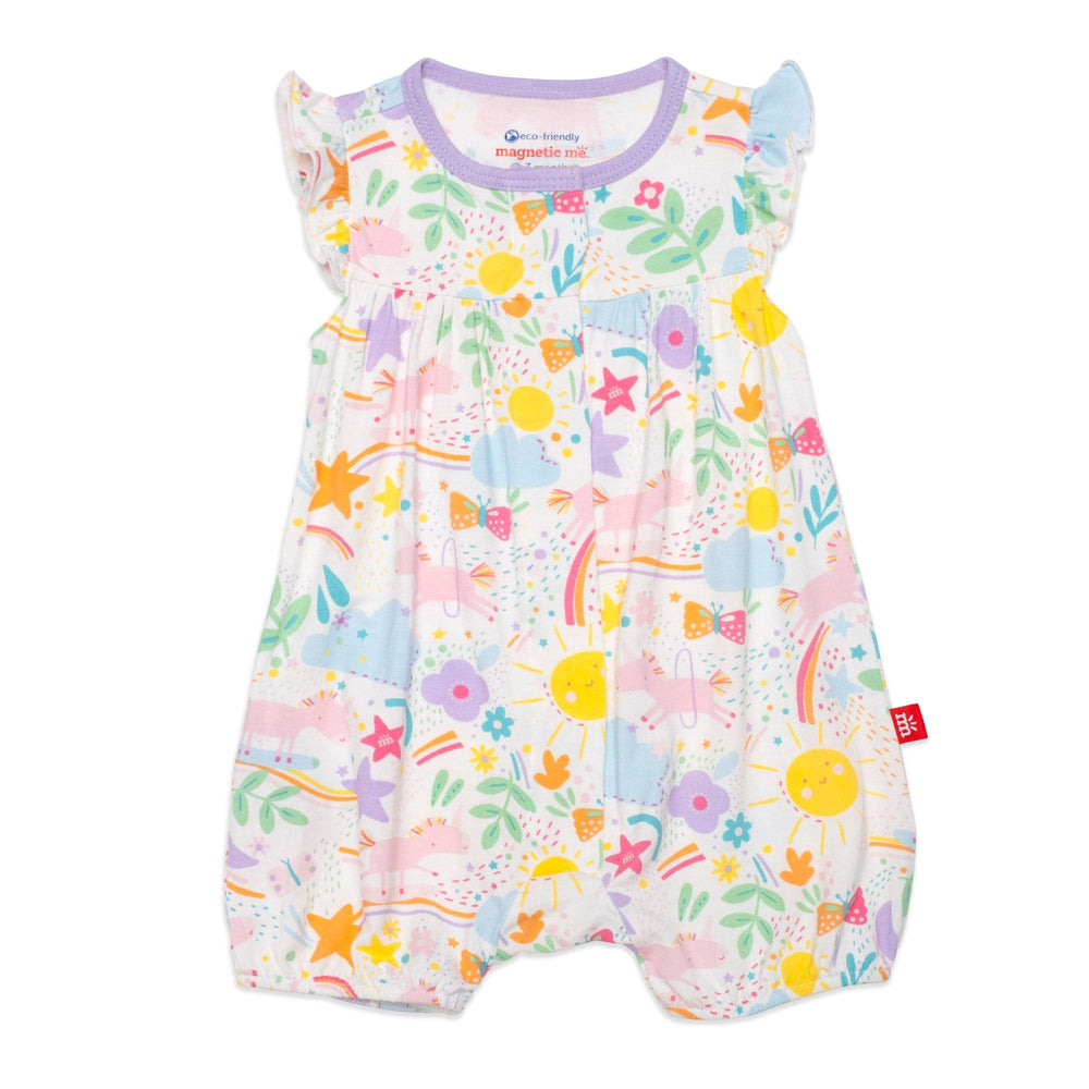 Sunny Day Vibes Modal Magnetic Short Sleeve Romper Magnetic Me Lil Tulips