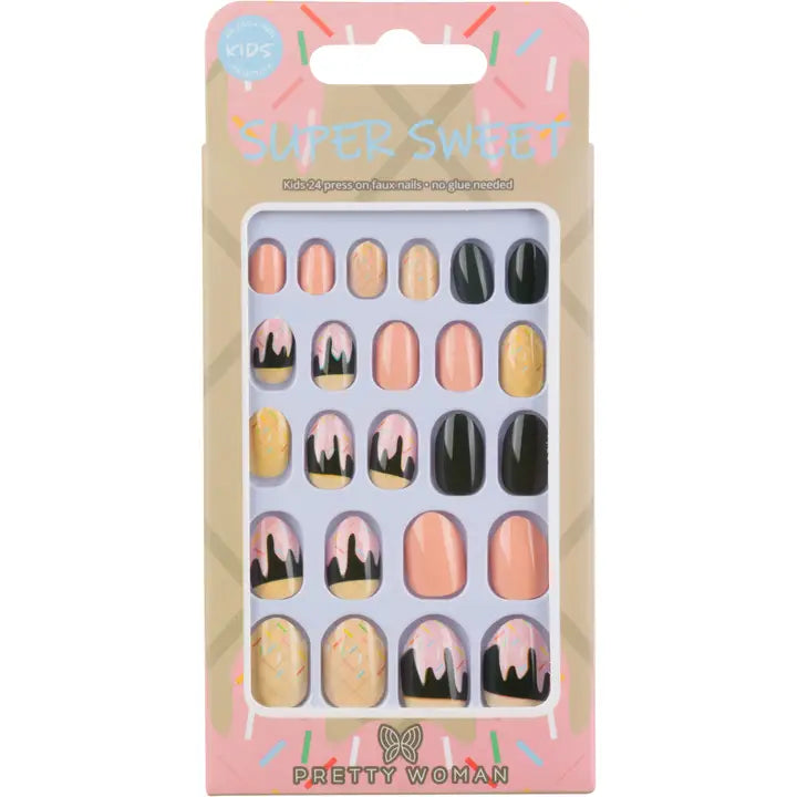 Super Sweet Kids Press On Nails Pretty Woman Lil Tulips