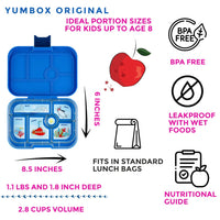 Surf Blue 6 Compartment Leakproof Bento Box Yumbox Lil Tulips