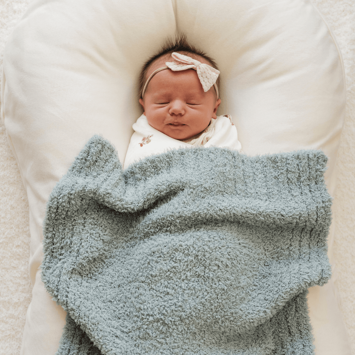 Surf Ribbed Bamboni Receiving Blanket Saranoni Lil Tulips