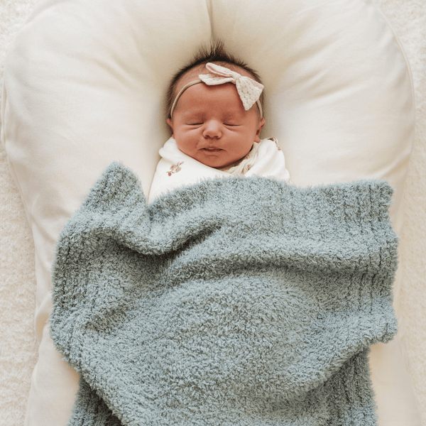 Surf Ribbed Bamboni Receiving Blanket Saranoni Lil Tulips
