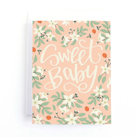 Sweet Baby Floral - New Baby Card Pedaller Designs Lil Tulips