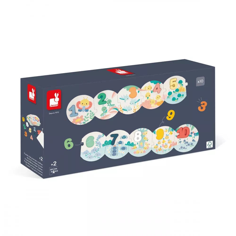 Sweet Cocoon My First Numbers Puzzle Janod Baby Toys & Activity Equipment Lil Tulips
