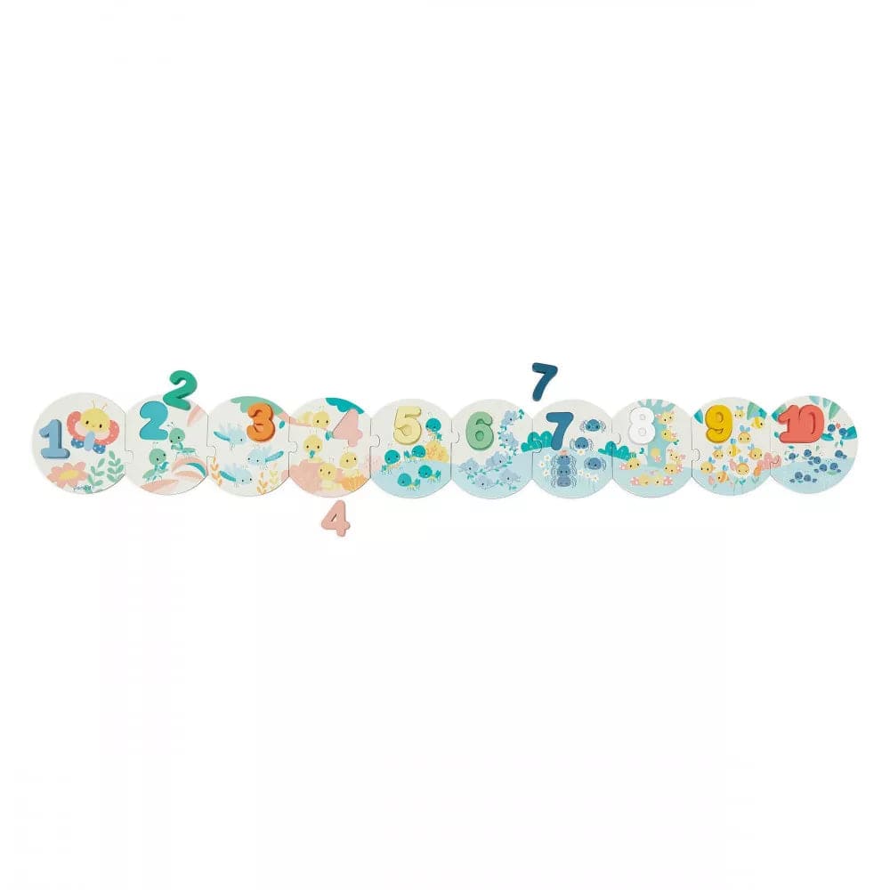 Sweet Cocoon My First Numbers Puzzle Janod Baby Toys & Activity Equipment Lil Tulips