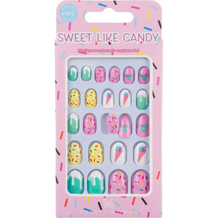 Sweet Like Candy Kids Press On Nails Pretty Woman Lil Tulips