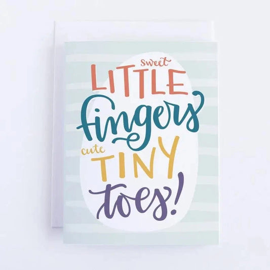 Sweet Little Fingers - Baby Shower Card Pedaller Designs Lil Tulips
