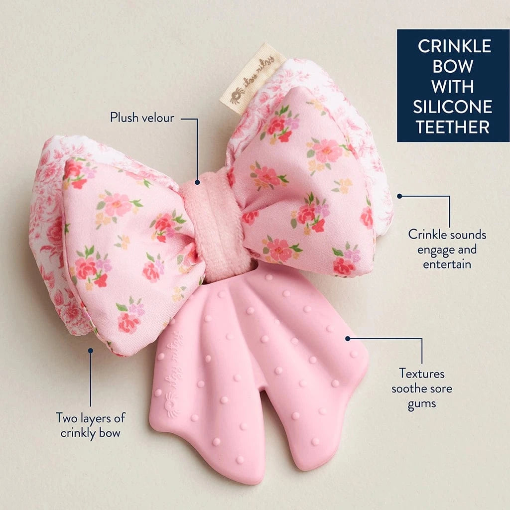 Sweetie Crinkle™ Sensory Teether -  Bow Itzy Ritzy Lil Tulips
