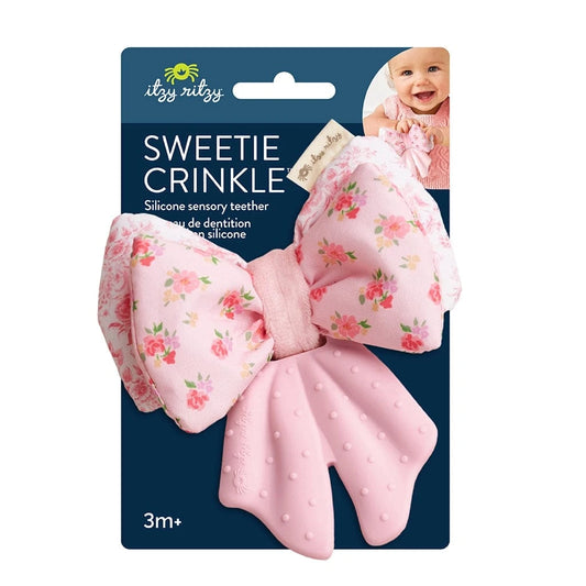 Sweetie Crinkle™ Sensory Teether -  Bow Itzy Ritzy Lil Tulips