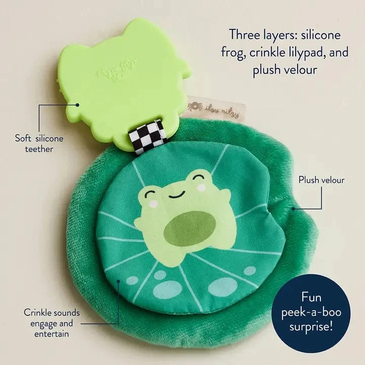 Sweetie Crinkle™ Sensory Teether -  Freddie the Frog Itzy Ritzy Pacifiers & Teethers Lil Tulips
