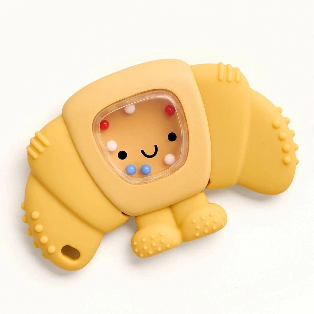 Sweetie Shake Plus™ - Teething + Rattle Toy - Croissant Itzy Ritzy Lil Tulips