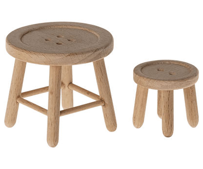 Table & Stool Set, Mouse Maileg Lil Tulips