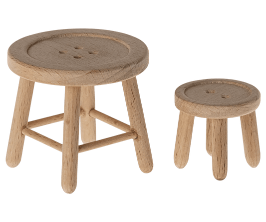 Table & Stool Set, Mouse Maileg Lil Tulips