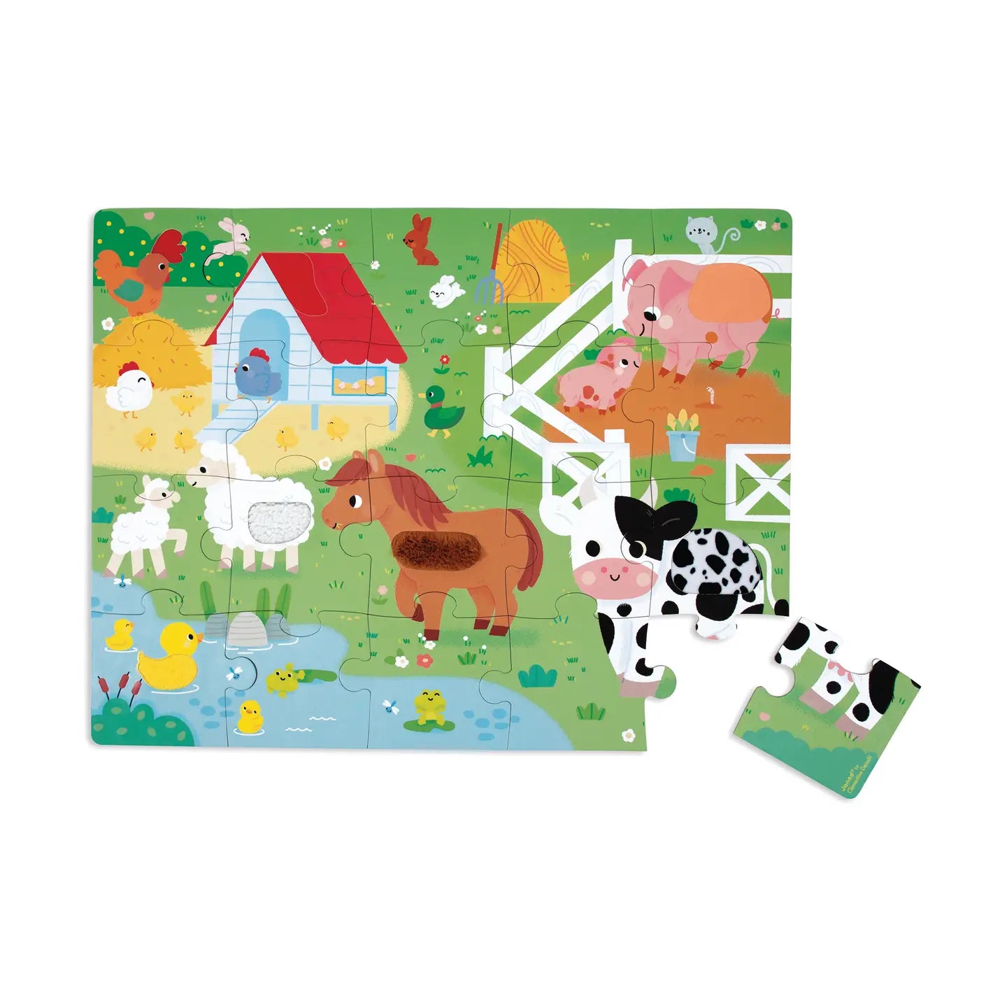 Tactile Farm Puzzle - 20 Pieces Janod Lil Tulips
