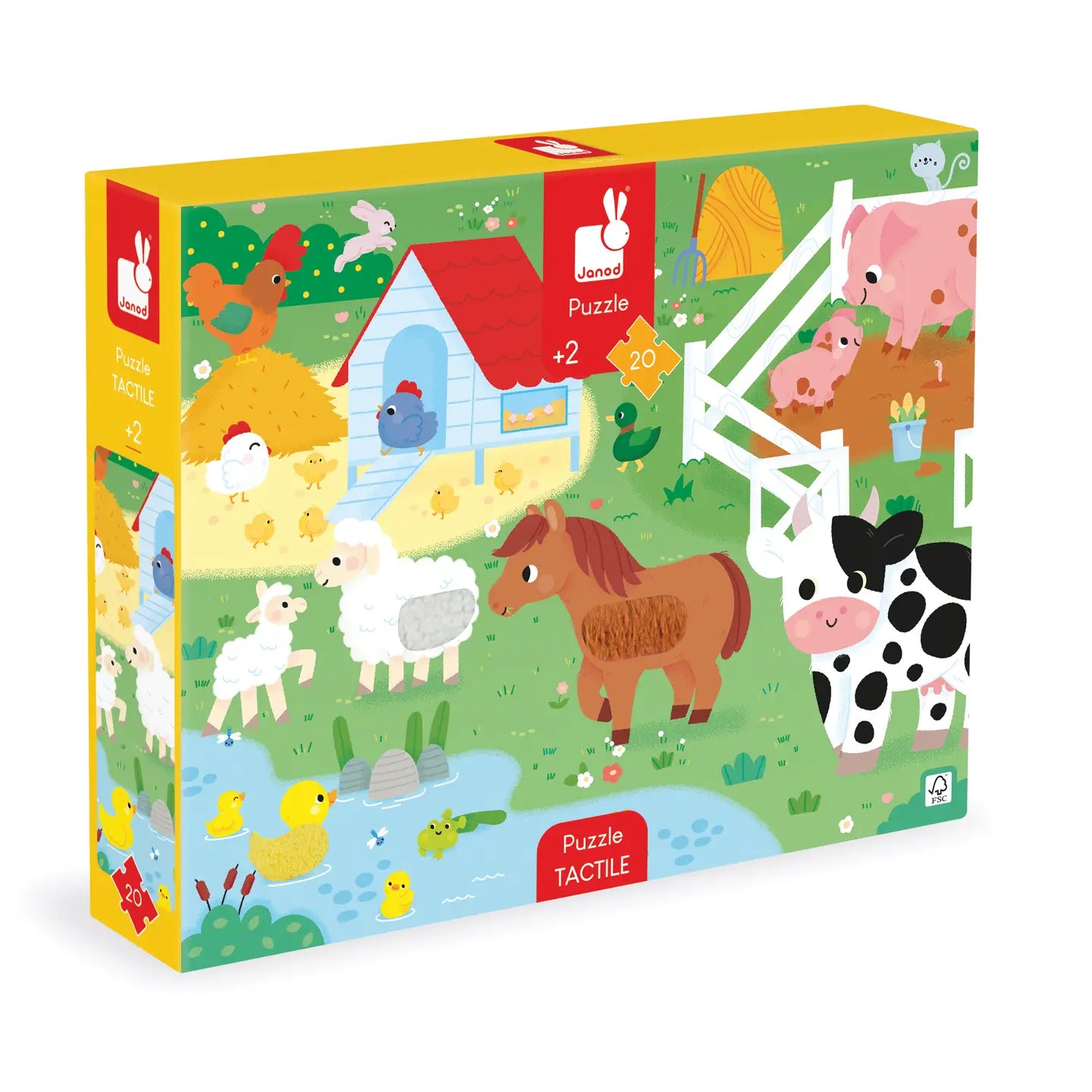 Tactile Farm Puzzle - 20 Pieces Janod Lil Tulips