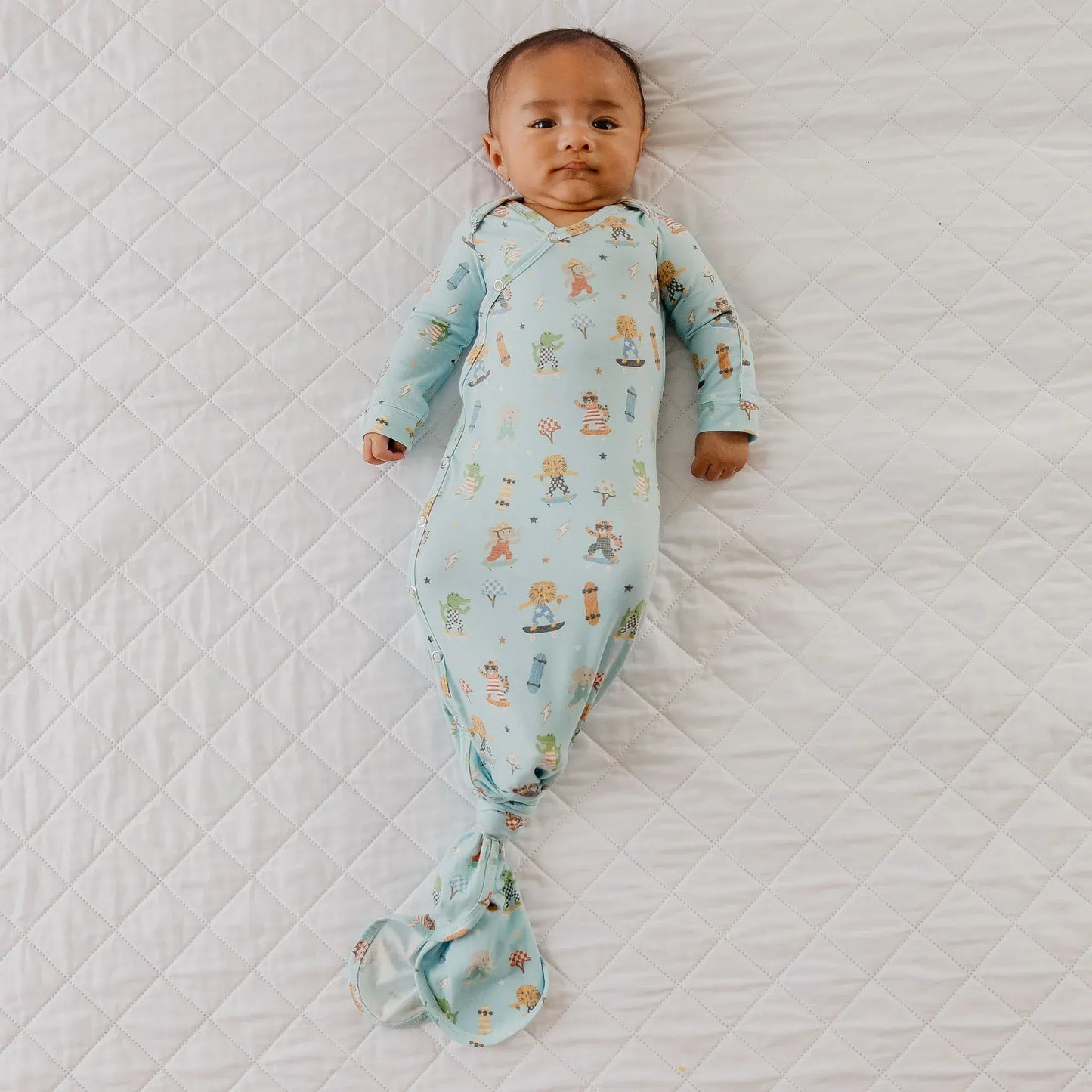 Tanner Newborn Knotted Gown Copper Pearl Lil Tulips