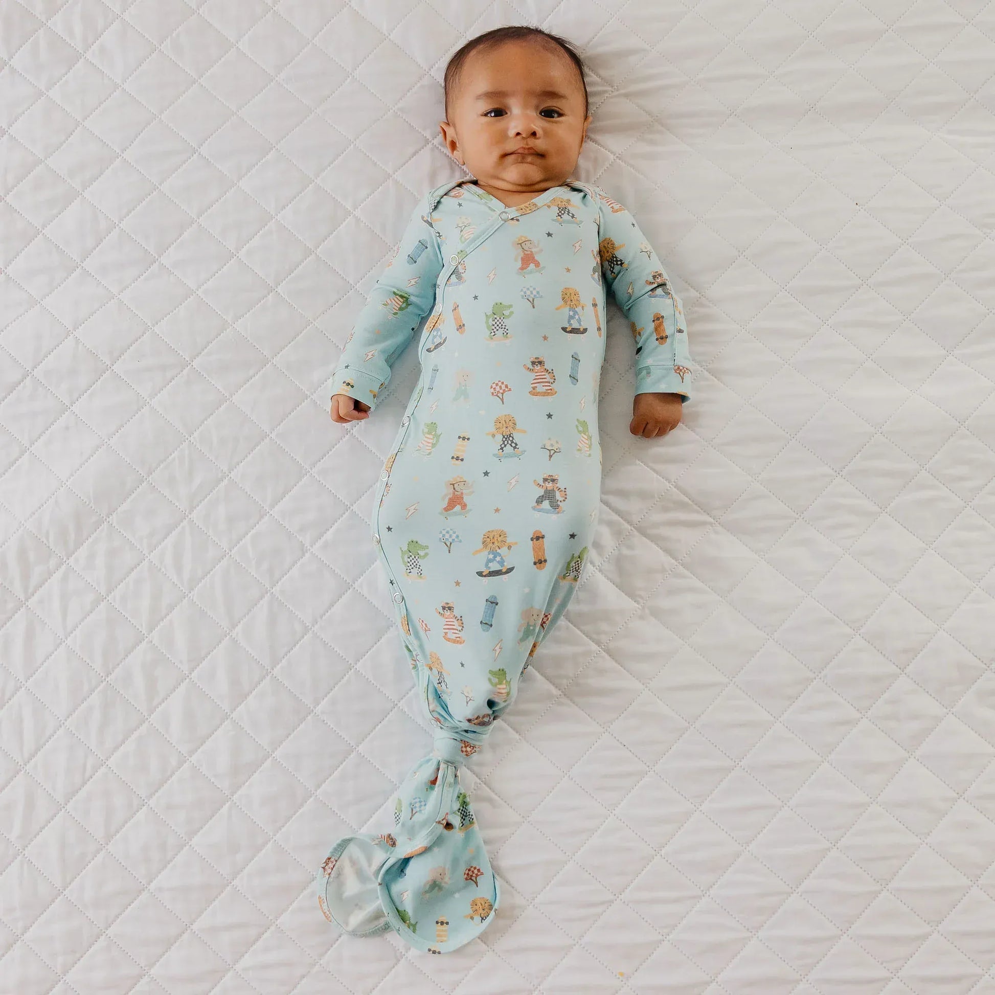 Tanner Newborn Knotted Gown Copper Pearl Lil Tulips