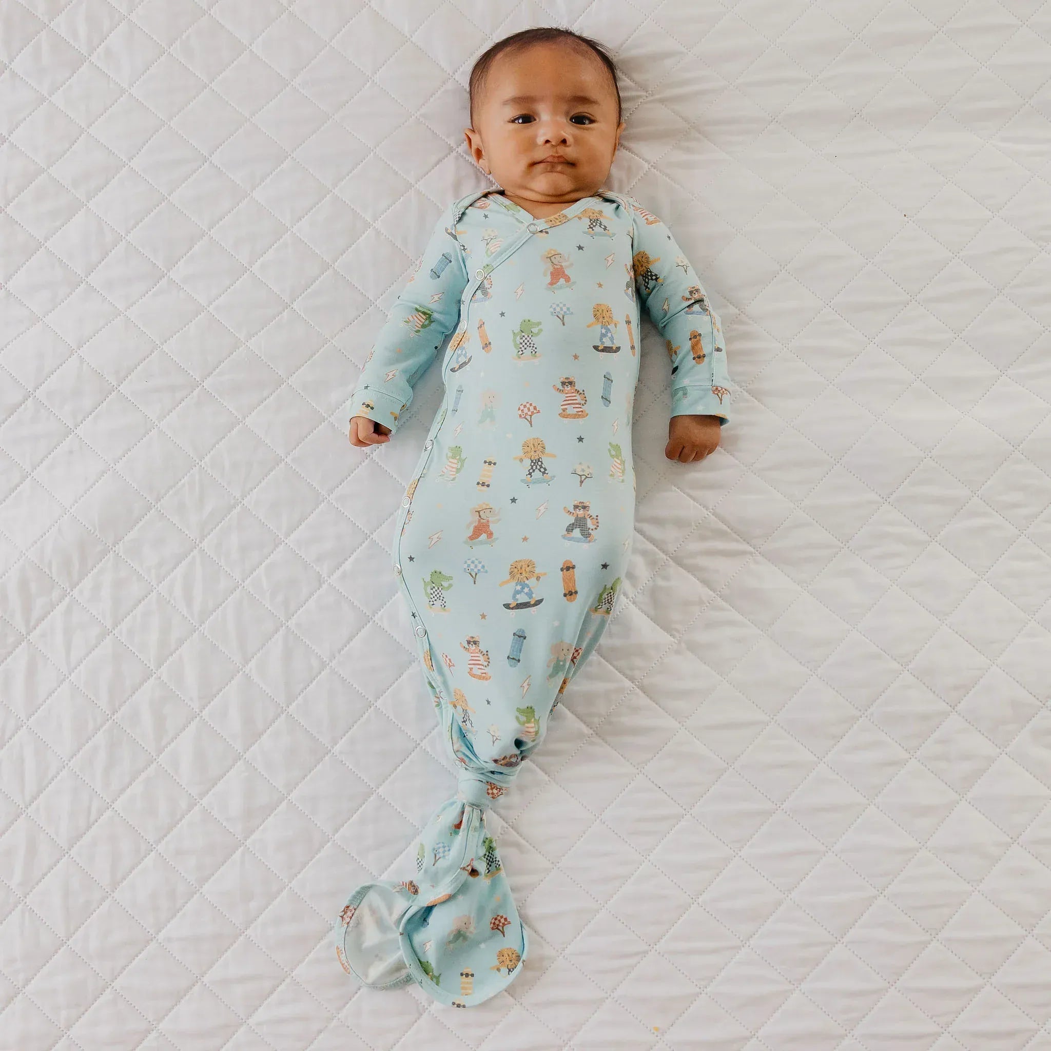 Tanner Newborn Knotted Gown Copper Pearl Lil Tulips