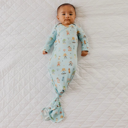 Tanner Newborn Knotted Gown Copper Pearl Lil Tulips