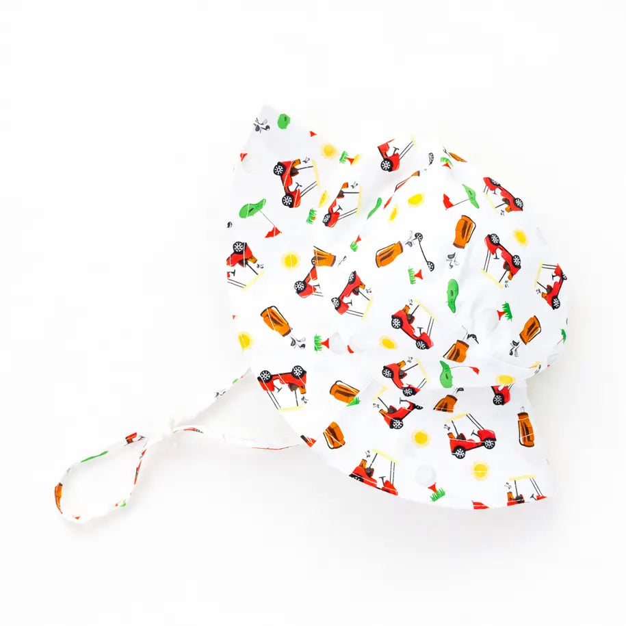 Tee Time Golf Sunhat Hat Upf 50+ Huggalugs Lil Tulips