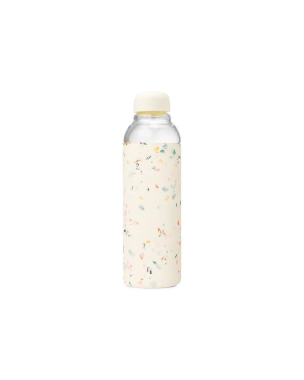 Terrazzo Cream Glass Water Bottle 20oz