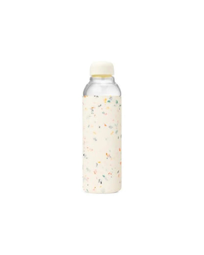 Terrazzo Cream Glass Water Bottle 20oz