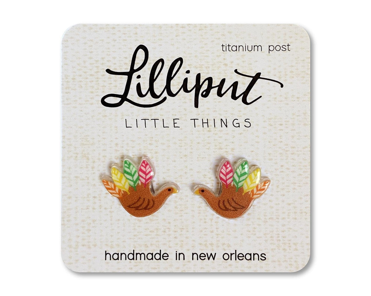 Thanksgiving Hand Turkey Earrings Lilliput Little Things Lil Tulips