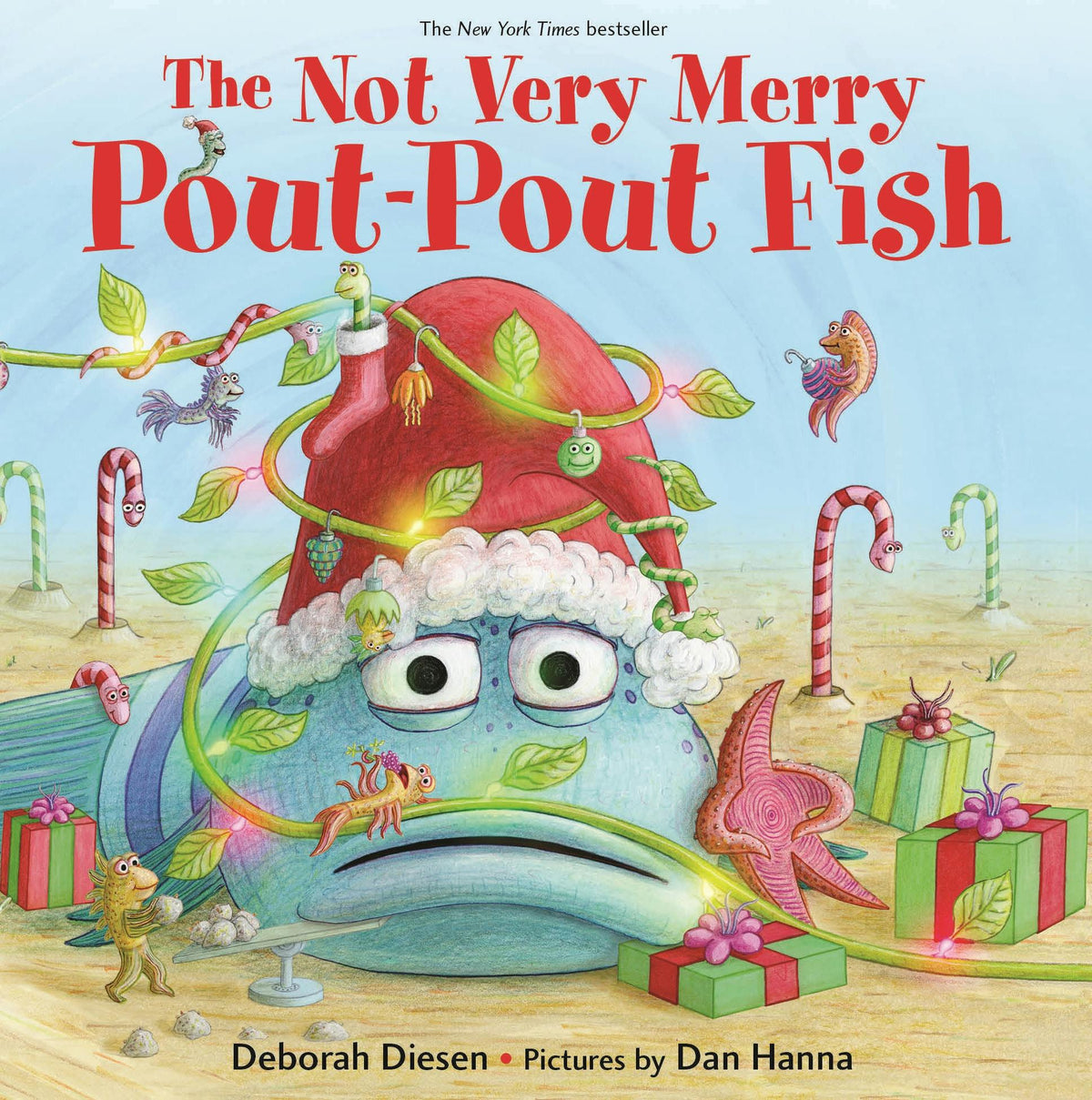 The Not Very Merry Pout-Pout Fish Board Book Macmillan Publishers Lil Tulips