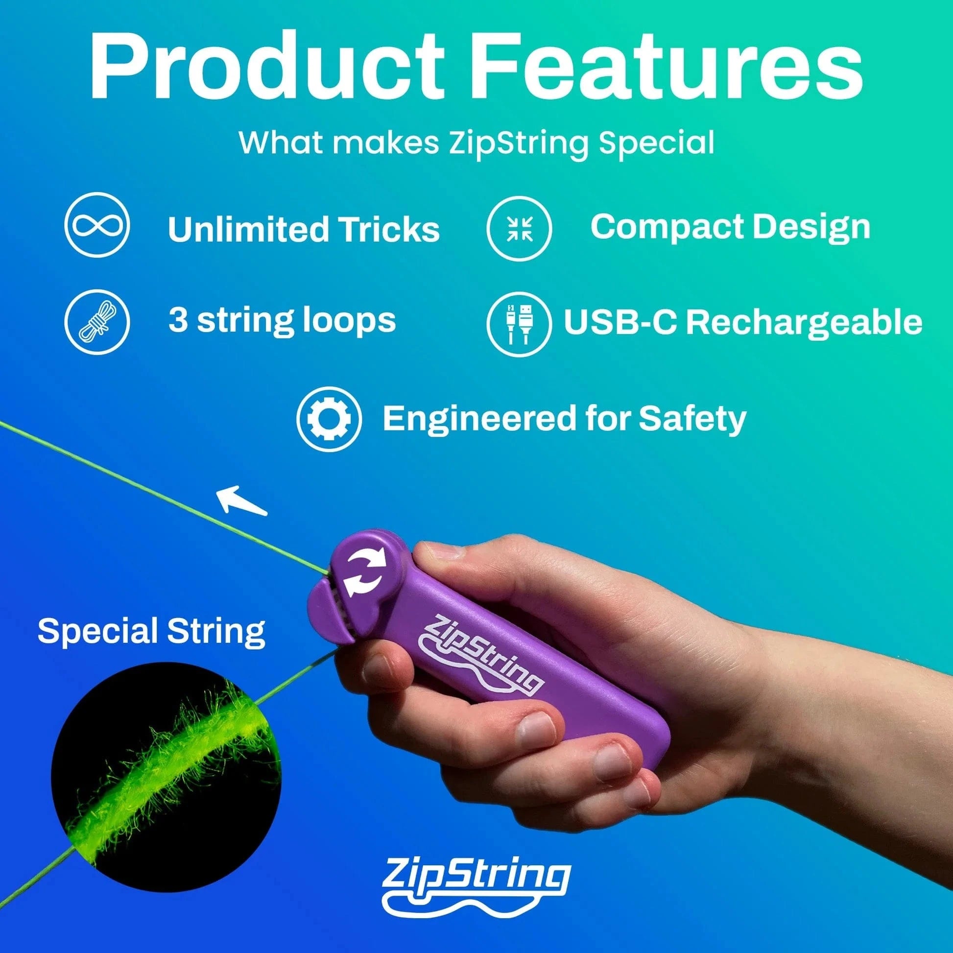 The Original ZipString-Bodacious Blue ZipString Lil Tulips