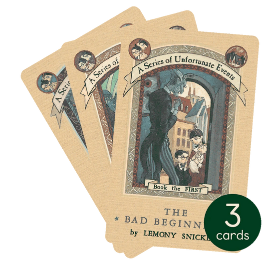 The Trouble Begins: A Collection of Unfortunate Events - 3 Audiobook Cards Yoto Lil Tulips
