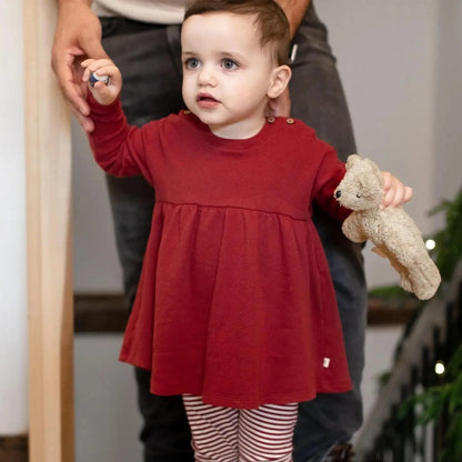 Thermal Organic Girl Tunic & Pants Set Burt's Bees Baby Lil Tulips