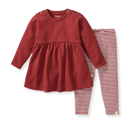 Thermal Organic Girl Tunic & Pants Set Burt's Bees Baby Lil Tulips