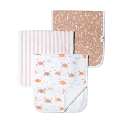 Tide Burp Cloth Set Copper Pearl Lil Tulips