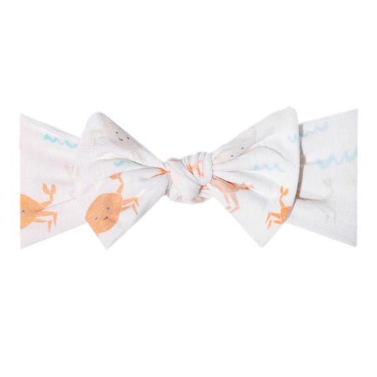 Tide Knit Headband Bow Copper Pearl Lil Tulips