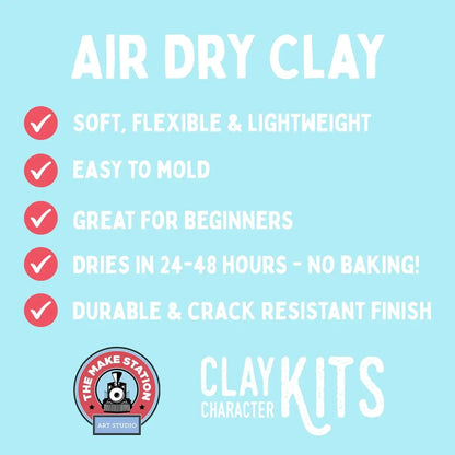 Tilly the Turtle Air Dry Clay Kit The Make Station Lil Tulips