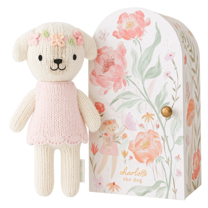 Tiny Charlotte the Dog with Floral House cuddle+kind Lil Tulips
