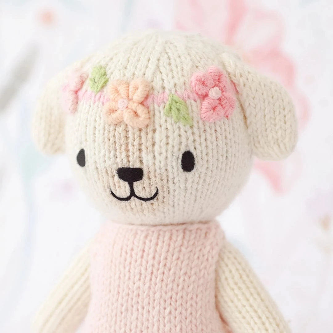 Tiny Charlotte the Dog with Floral House cuddle+kind Lil Tulips